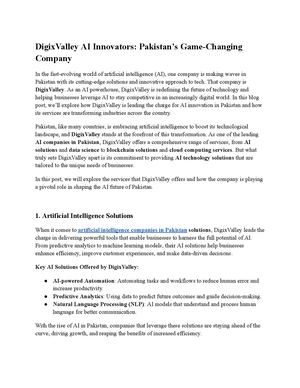 Digix Valley Ai Innovators Pakistan’s Game Changing Company