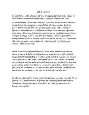 Cable Satelital