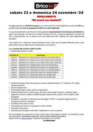 Regolamento Sconto 20% su 100€_23 e 24 Novembre