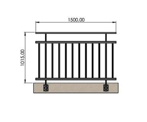 Mybarreaux Pose Latérale Déportée Lg1500