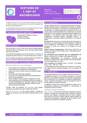 Histoire de l'Art et Archéologie
