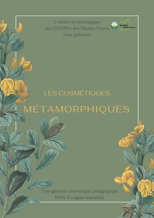 Catalogue Cosmétiques du Lycée Agricole de St Flour