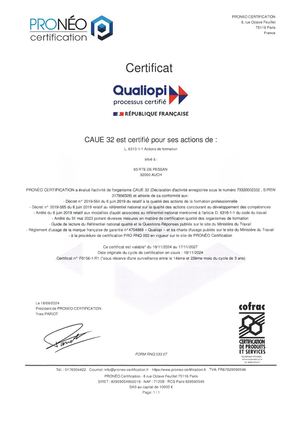 Caue32 Oprp Certificat Qualiopi