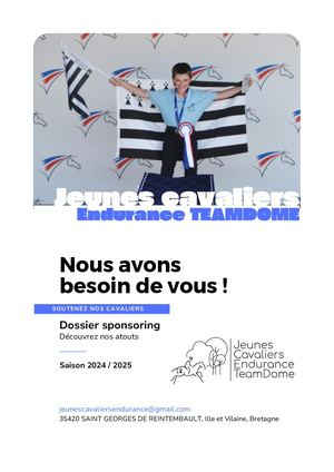 Dossier Sponsoring Jeunes Cavaliers France 2025