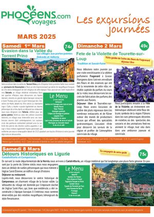 Excursions Mars 2025