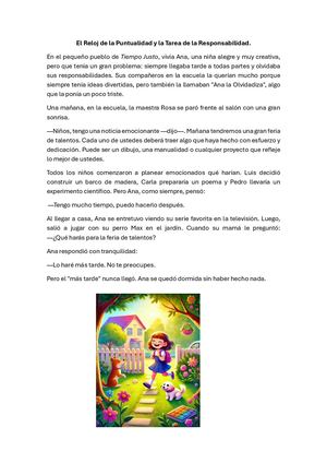 El Reloj De La Puntualidad Y La Tarea De La Responsabilidad