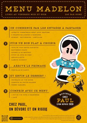 Menu Autocaristes CHEZ PAUL