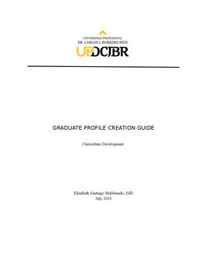What Is Graduation Profile.pdf Calaméo - Graduate Profile Guide