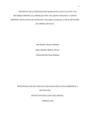Proyecto Final Eficiencia De La Fertilización Mediante La Inoculación Con Micorriza
