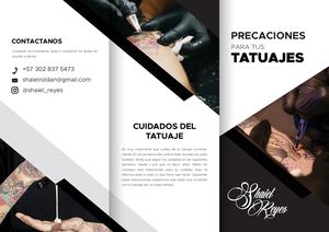 Folleto Cuidados Tattoo