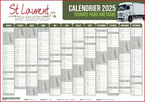 Calendrier Paris Bretagne 2025