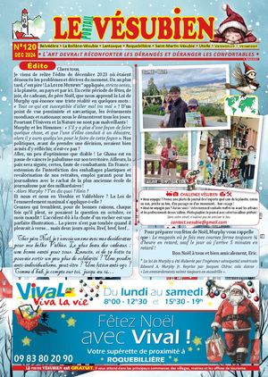 DECEMBRE 2024 - LE portail VESUBIEN n°120. Journal gratuit de la Vésubie & Valdeblore - 06450 - Alpes Maritimes