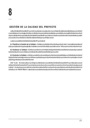 PMBOOK - Capítulo 8 - Gestión de la calidad del proyecto