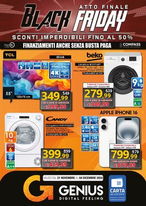 VOLANTINO GENIUS - BLACK FRIDAY - ATTO FINALE
