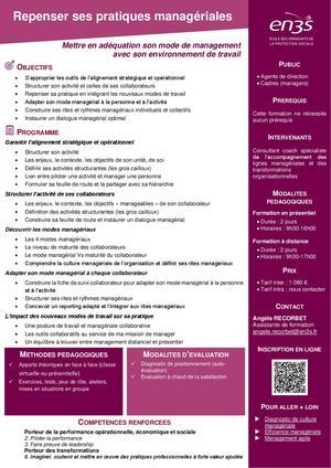 Repenser Ses Pratiques Managériales