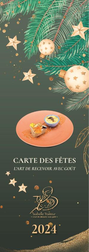 Isabelle Traiteur Menu Fêtes 2024