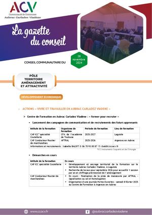 GAZETTE DU CONSEIL - 28 novembre 2024