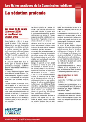 La Sédation Profonde