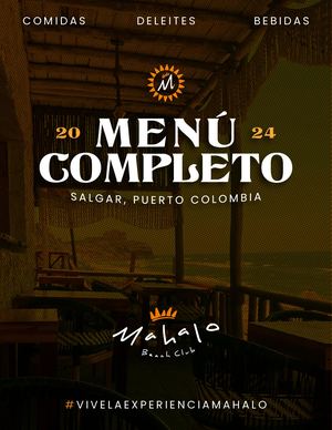 Menú Mahalo Beach Club 2024 - II