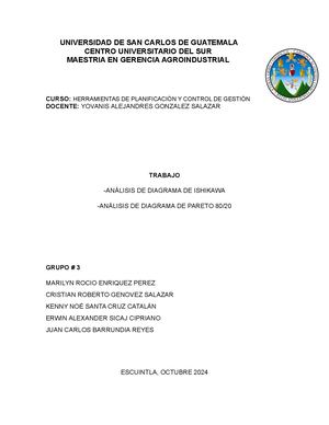Trabajo De Investigación Herramientas De Planificación Y Control De Gestión