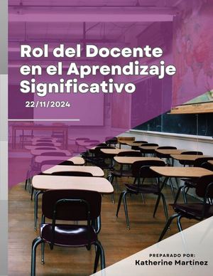 Rol Del Docente En El Aprendizaje Significativo