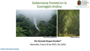 Gobernanza forestal en la Ecorregión Andina