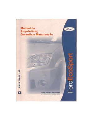 Manual Do Proprietario Ford Ecosport 2008