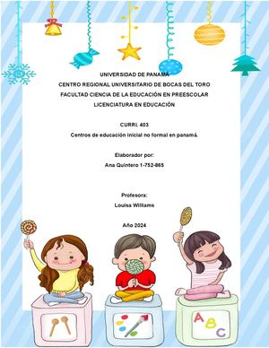 Centros De Educación Inicial No Formal En Panamá