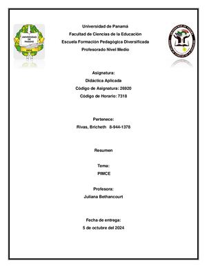 Resumen Pimce