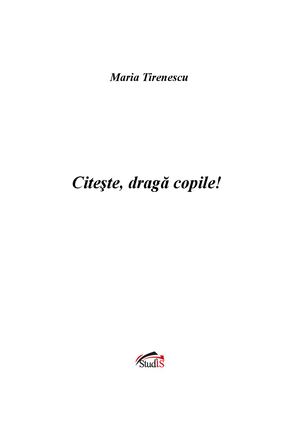 Citeste, dragă copile!