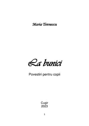 La Bunici, Povestiri Pentru Copii