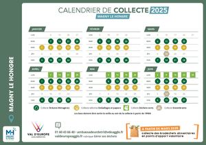 Calendrier Collecte 2025 | Magny le Hongre
