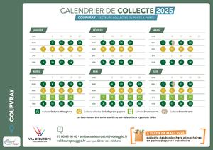 Calendrier Collecte 2025 | Coupvray