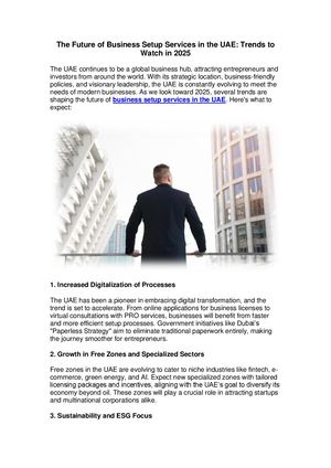 Calaméo - Future Of Business Setup Services In The UAE: Trends to Watch ...