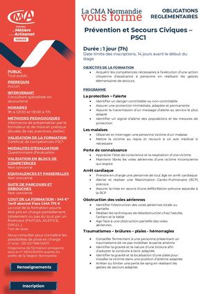 2025-Prévention et secours civiques - 1jour