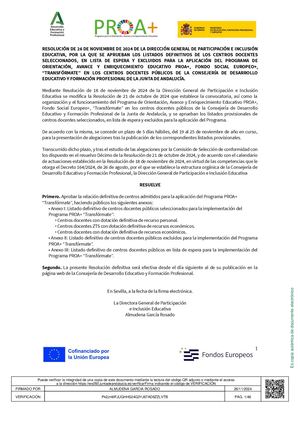 Resolucio¿n Definitiva Proa Transfo¿rmate 24 25