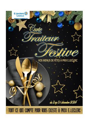 Carte Traiteur Festive 2024 E.Leclerc Lisieux