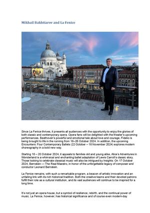 Mikhail Bakhtiarov And La Fenice