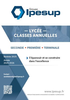 Classes Annuelles Lycée Ipesup 2025