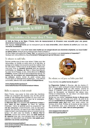 Cp Les Hébergements Waouh ! Une Invitation à La Magie Dans L'Yonne