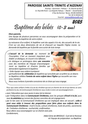 Baptême 2025