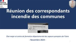 Présentation Correspondants Incendie Et Secours