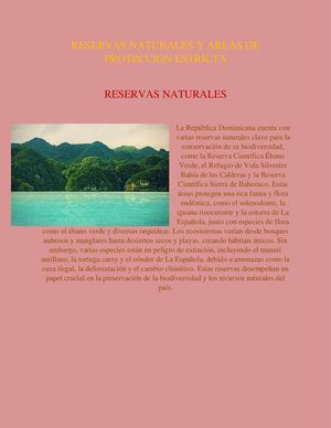 Reservas Naturales Y Areas De Proteccion Estricta