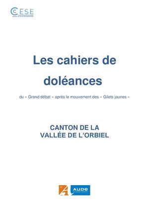 Cahiers de doléances - Vallée de l'Orbiel