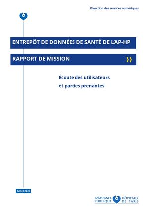 2024 07 Rapport De Mission Ecoute Utilisateurs EDS AP-HP
