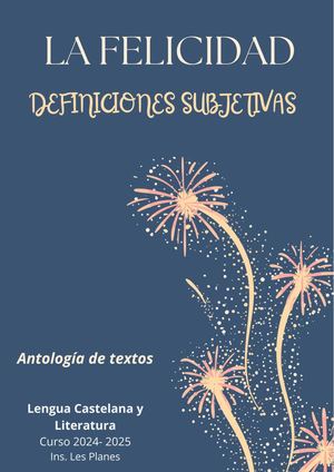 Felicidad, 4 º Eso 2024 2025