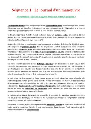 Séquence NC Journal Manœuvre