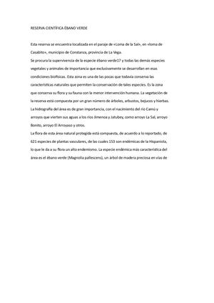 Reserva Científica ÉBano Verde