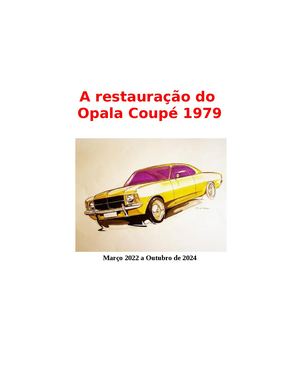 Restauração do Opala 1979