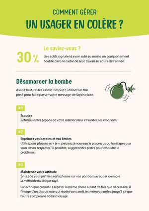 Livret | Comment gérer un usager en colère ?